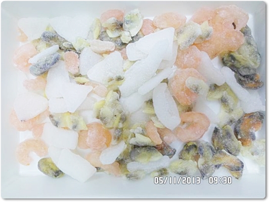 Seafood mixed blanched