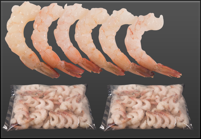 กุ้งโอคักผ่าหลังไว้หาง